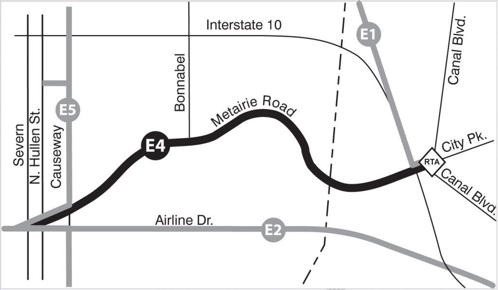 E4 Metairie Rd. map