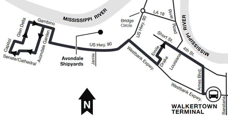 W1 Avondale map